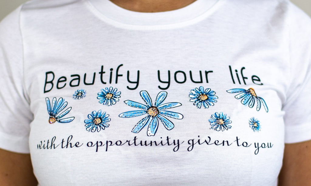 Polera Flor Margarita Brillo