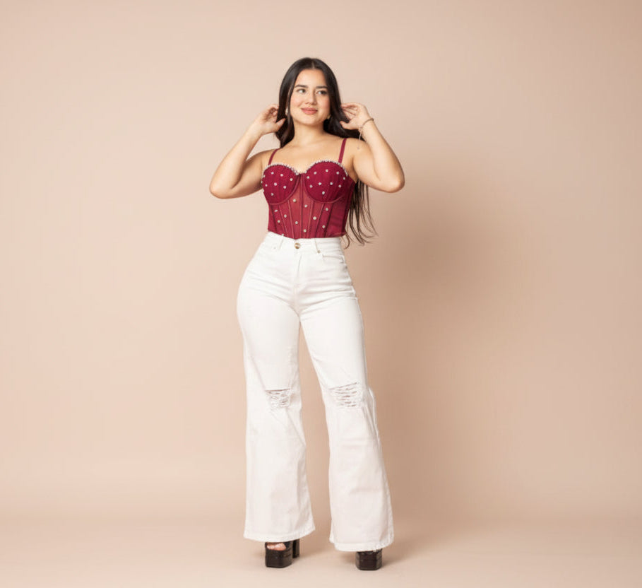 Jeans Blanco Destroy
