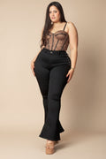 Jeans Flare Trenzado Menina