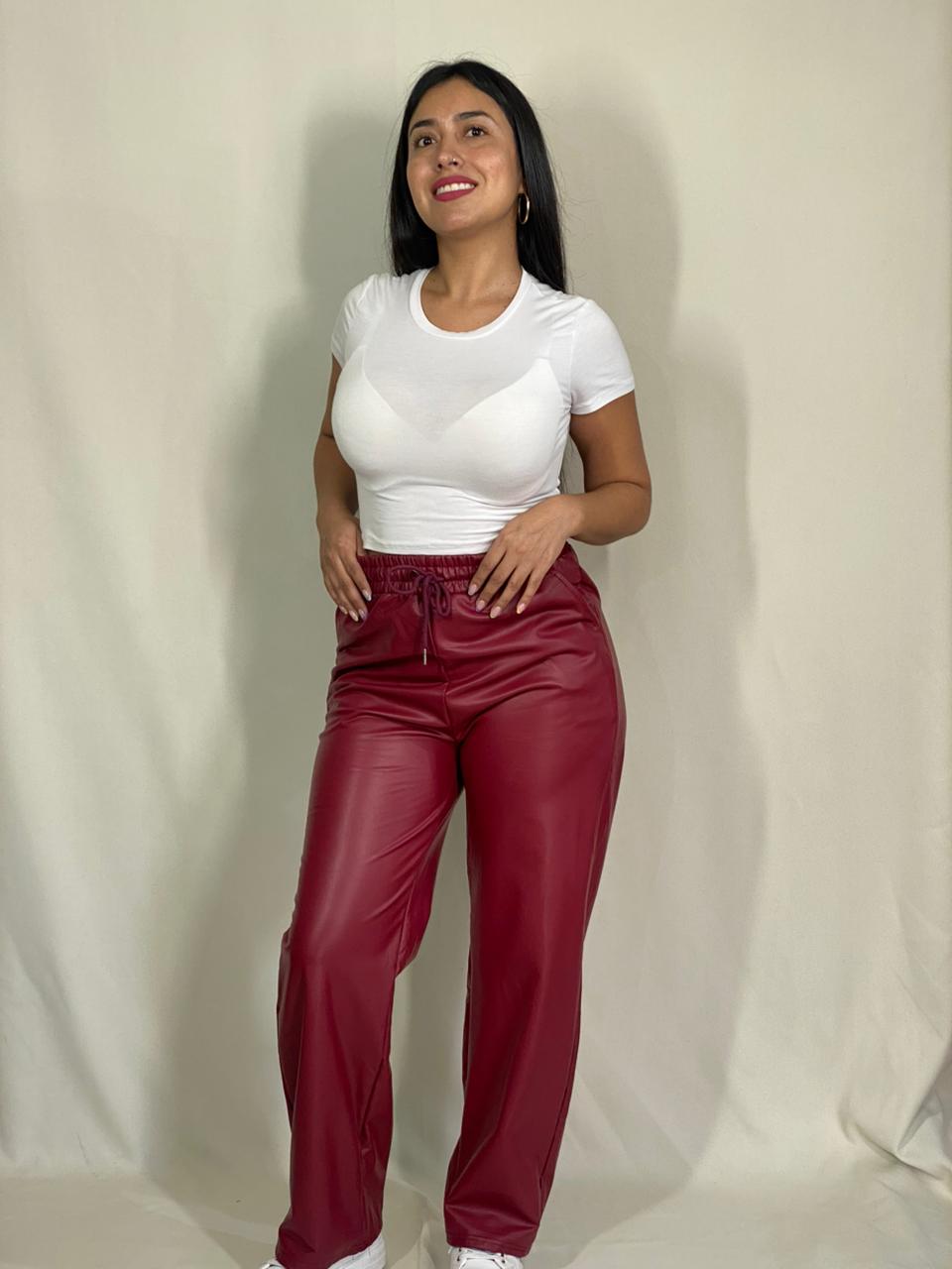 Pantalón Engomado Palazzo elastizado