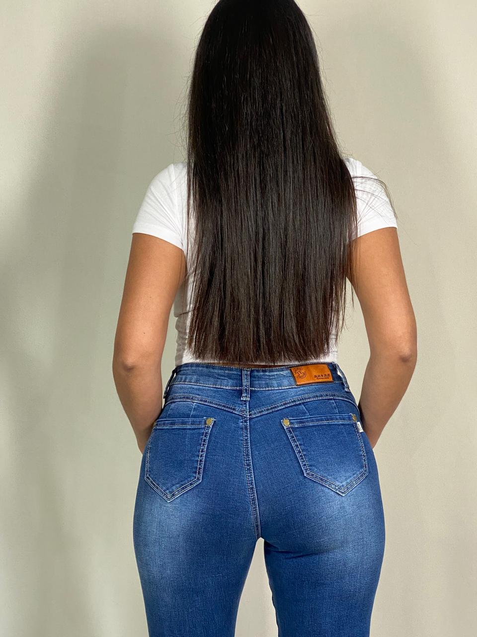 Jeanns Flare Azul Destroy