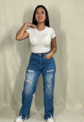Jeans Palazzo Azul Destroy