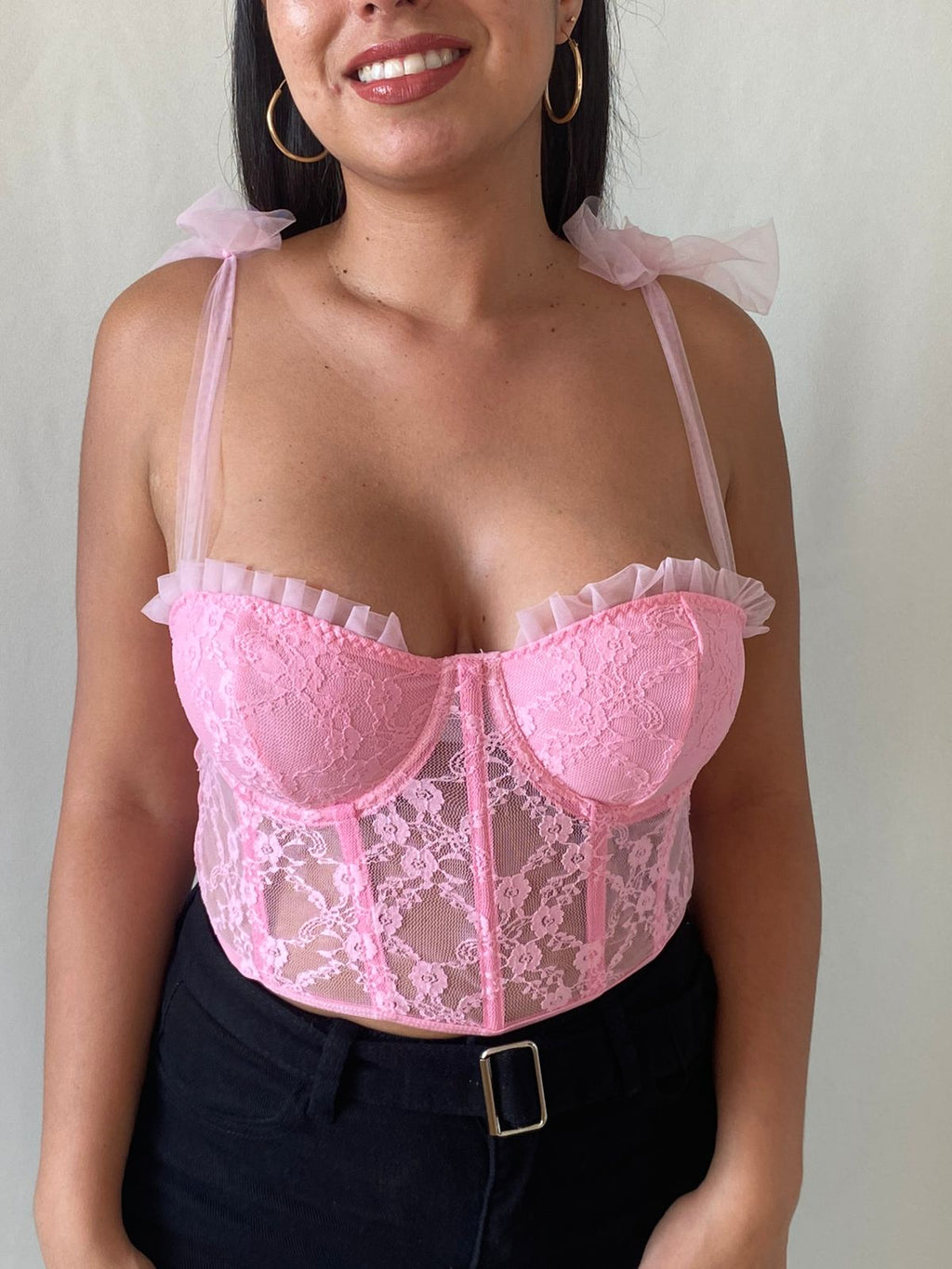 Crop Corset Encaje