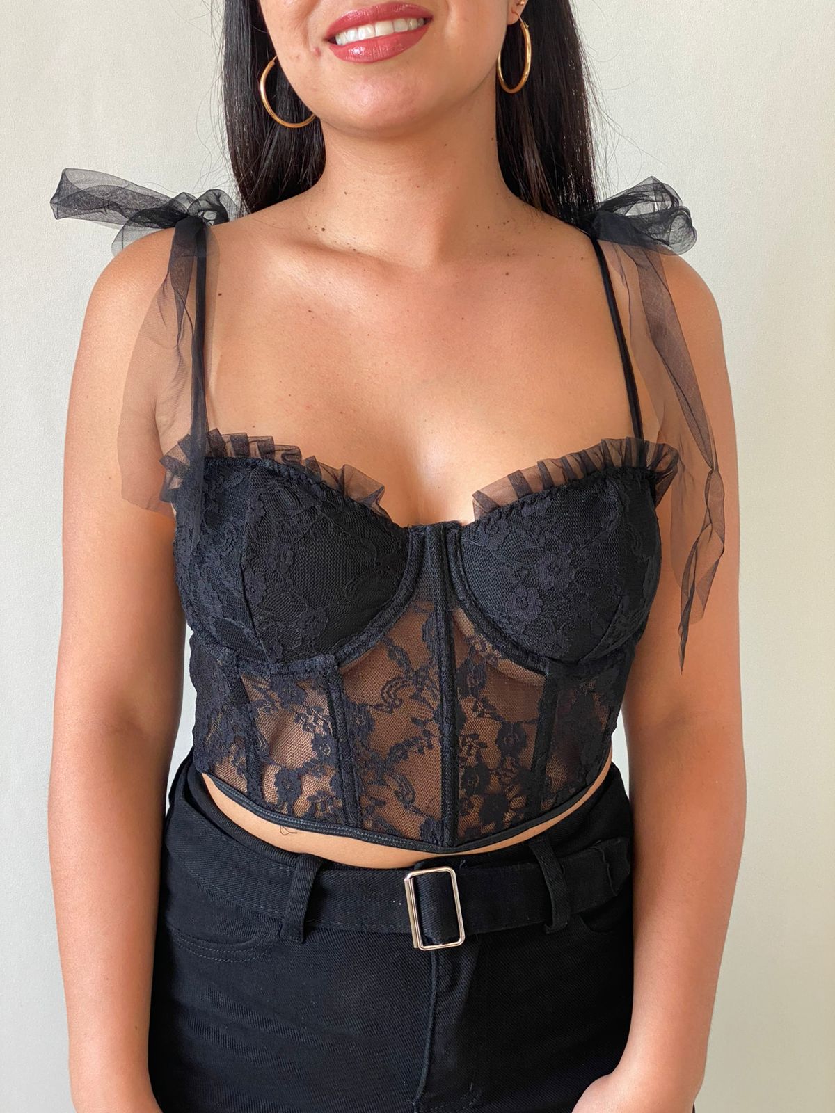 Crop Corset Encaje