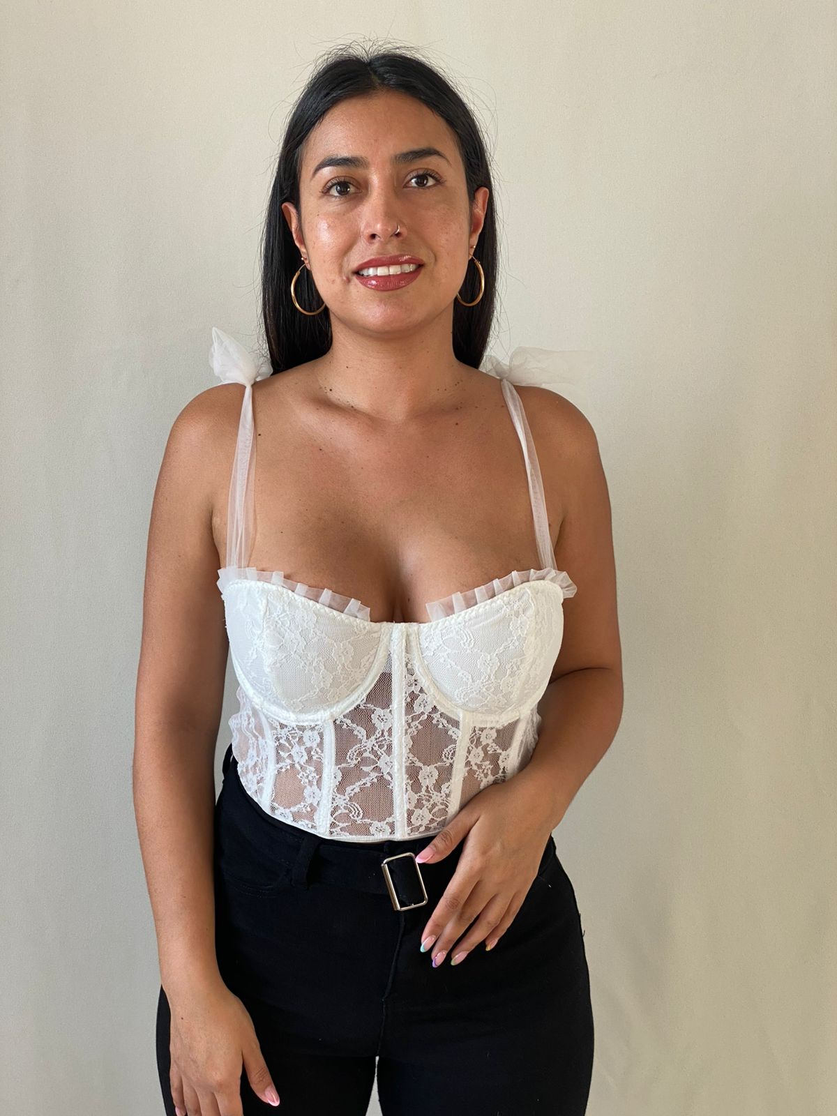 Crop Corset Encaje