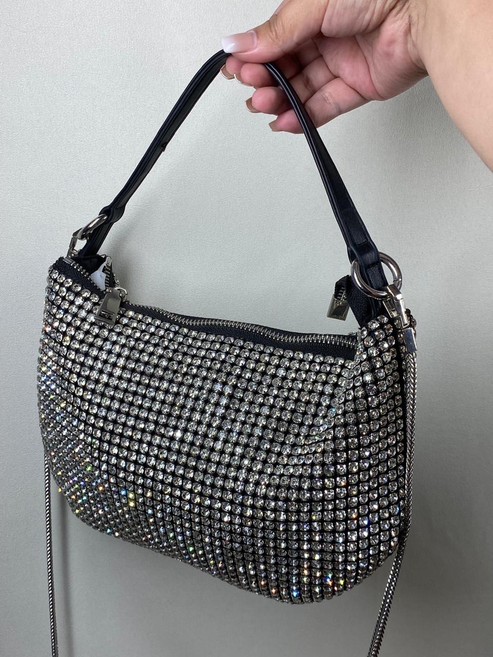 Cartera Negra Cristales