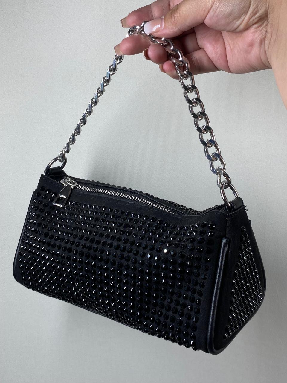 Cartera Negra Brillo