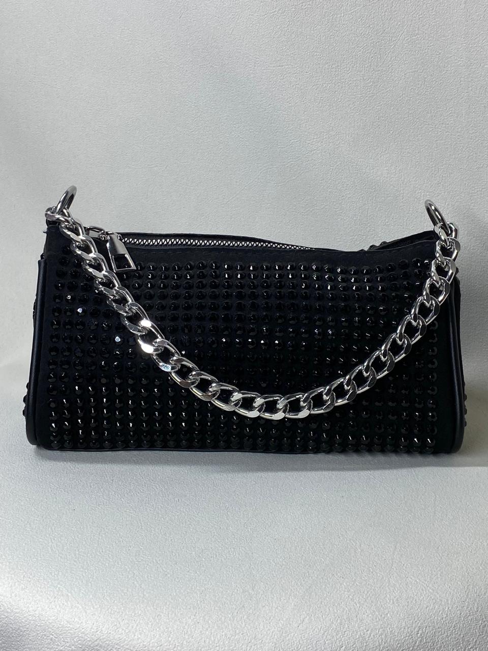 Cartera Negra Brillo