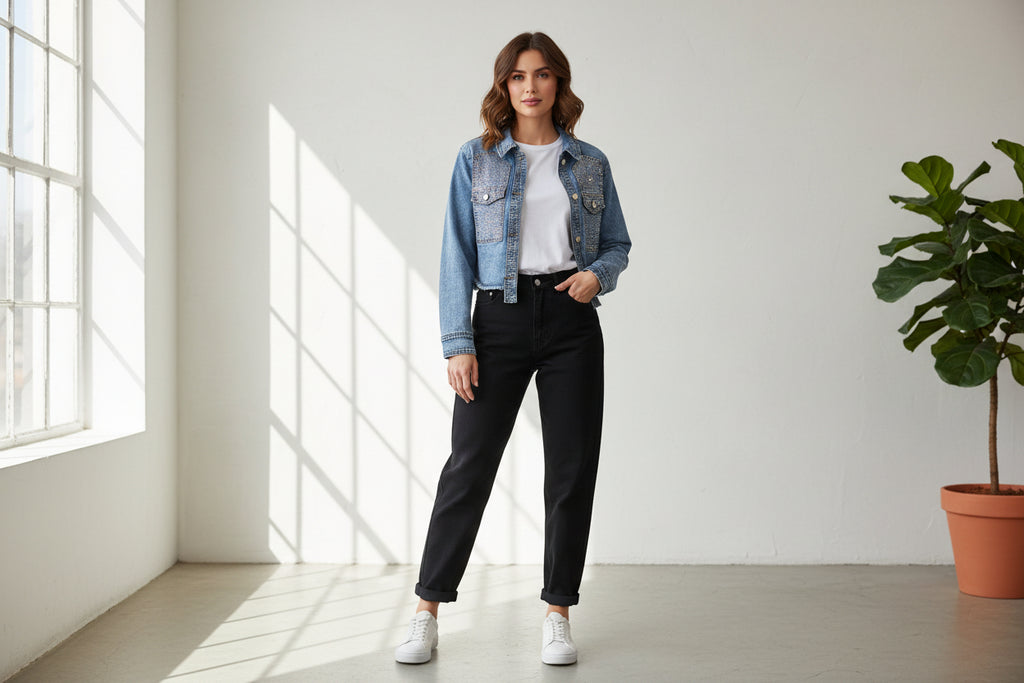 Chaqueta Jeans Brillo