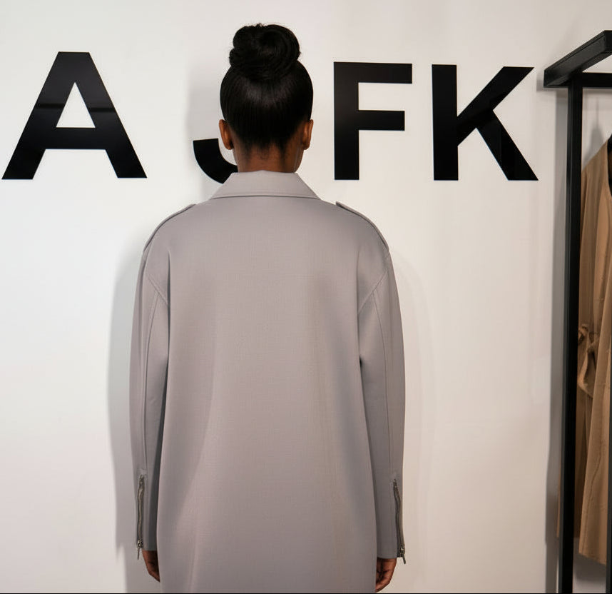 Chaqueta Oversize Gamuza