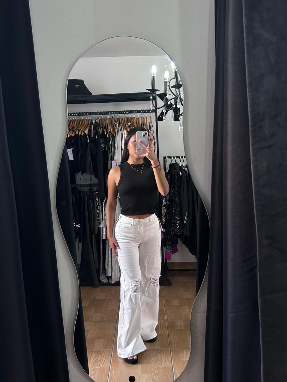 Jeans Blanco Destroy