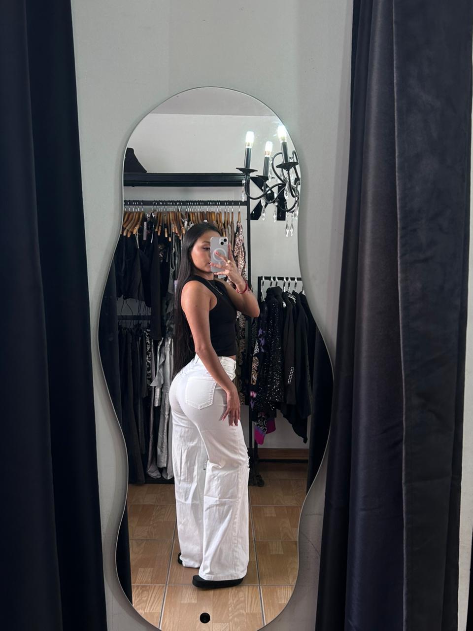 Jeans Blanco Destroy
