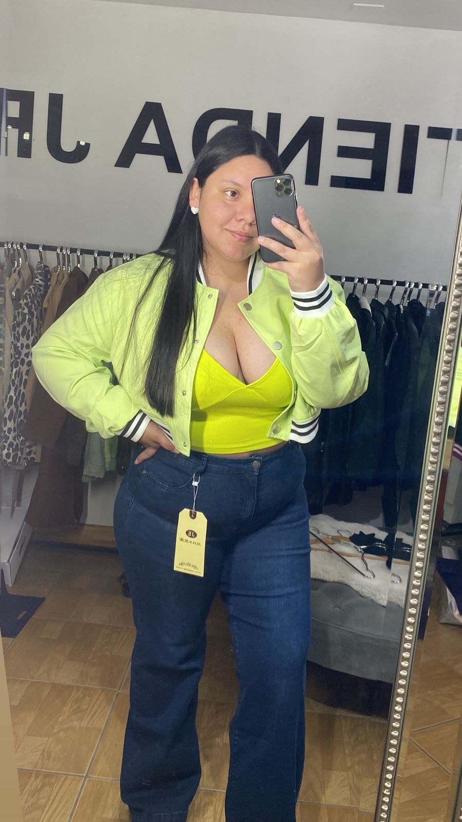 Chaqueta Bomber Verde Limon