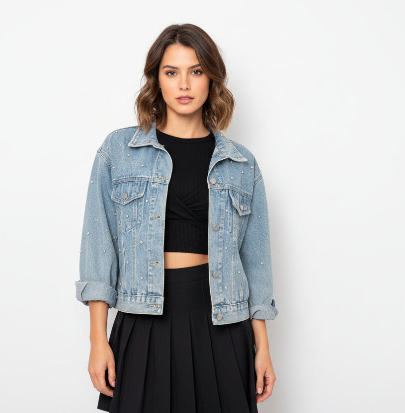 Chaqueta Semioversize Brillo
