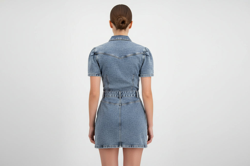Vestidos Jeans Mangas