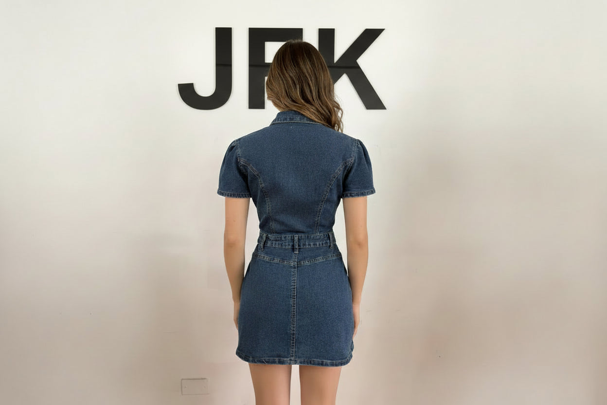 Vestidos Jeans Mangas