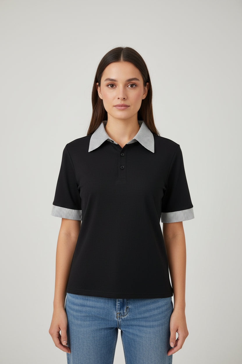 Poleras Cuello de Lineas