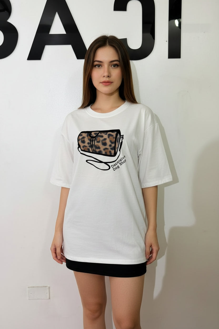 Polera larga Cartera animalprint