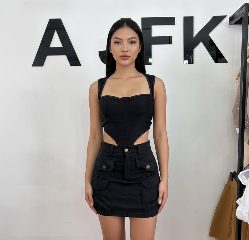 Short Falda Bolsillos
