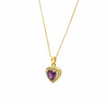 Collar corazón morado