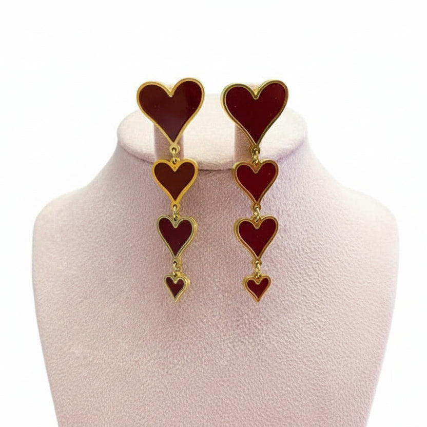 Aros Colgantes Corazones