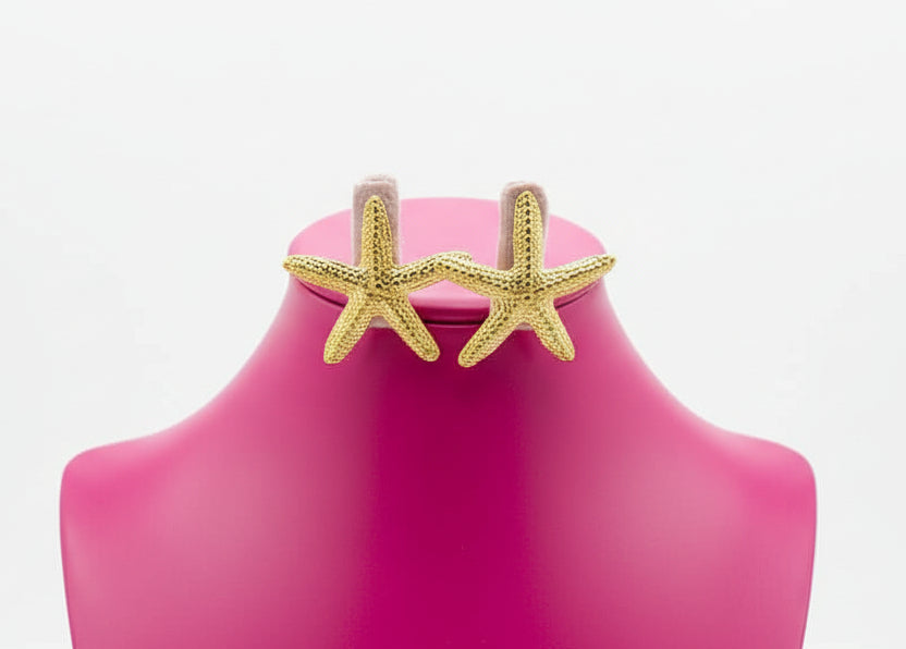 Aros Estrella de Mar Dorados