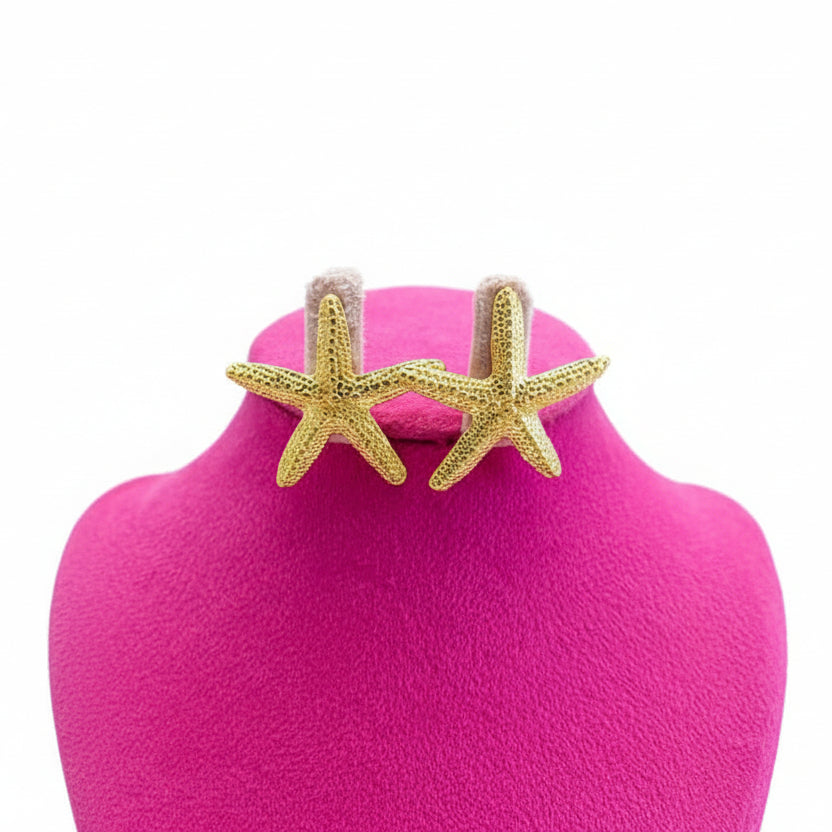 Aros Estrella de Mar Dorados