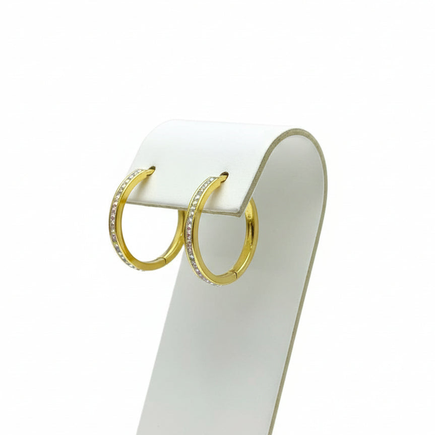 Aros Argolla Brillantes