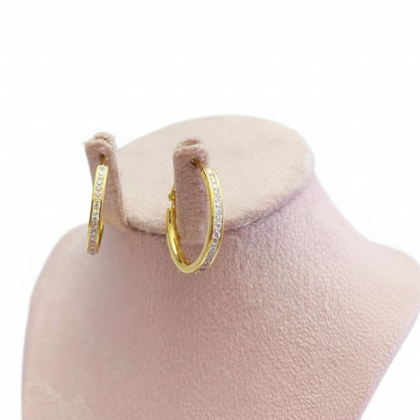 Aros Argolla Brillantes