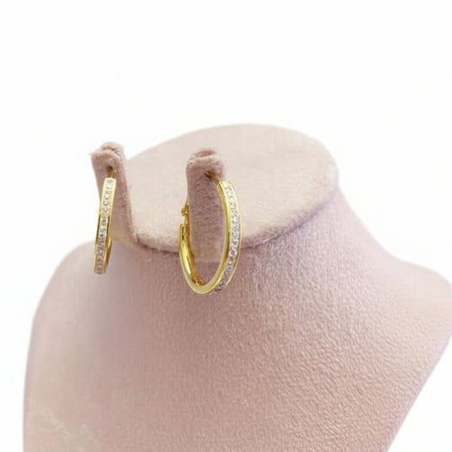 Aros Argolla Brillantes