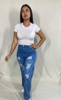 Jeans Palazzo elasticado