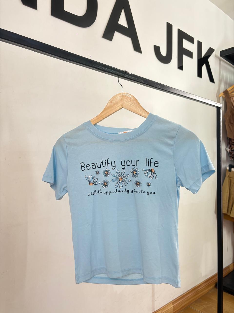 Polera Flor Margarita Brillo