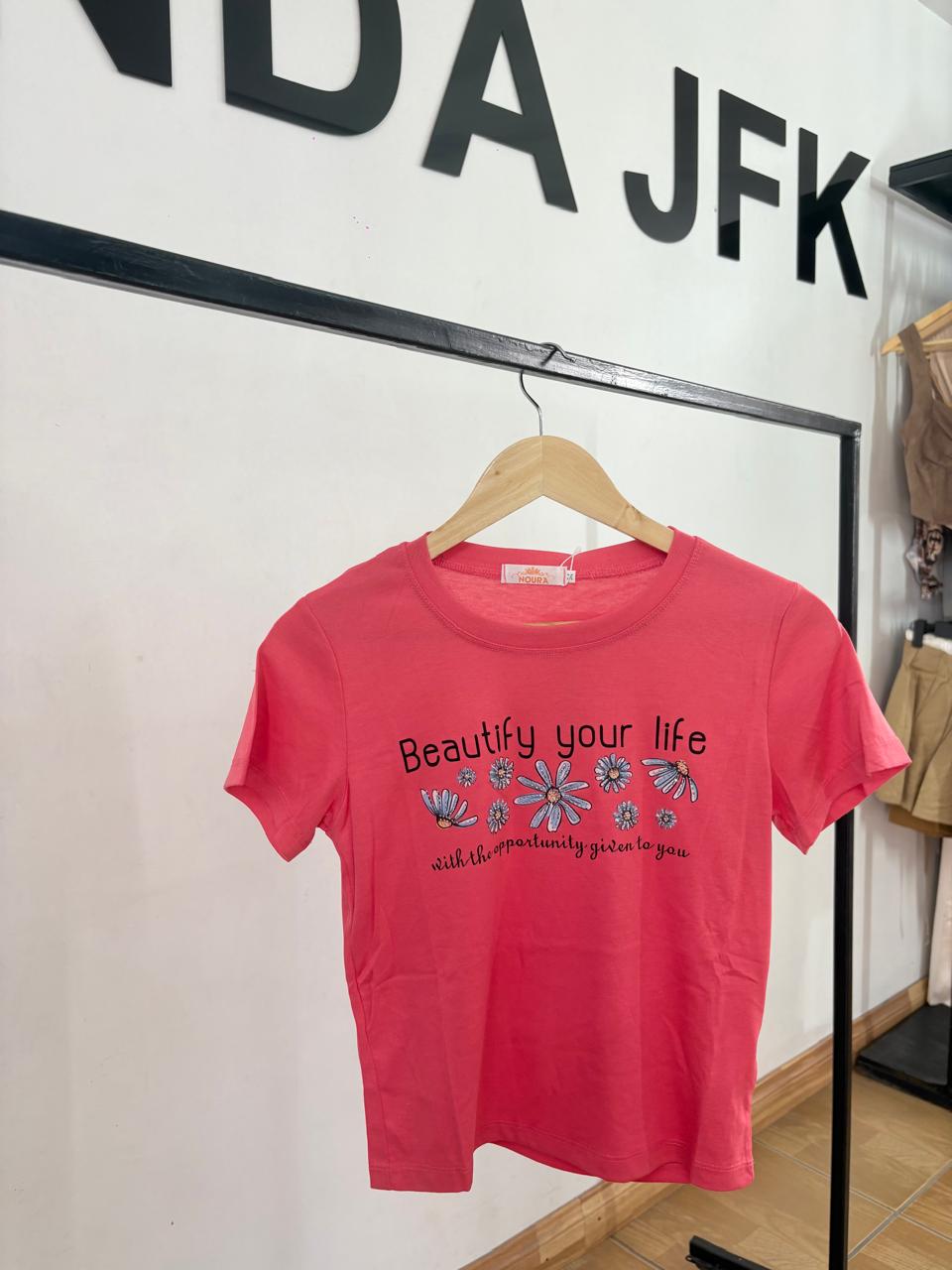 Polera Flor Margarita Brillo