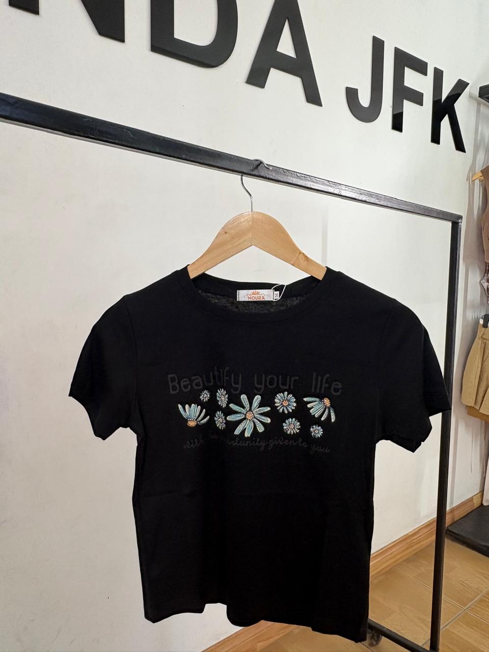 Polera Flor Margarita Brillo