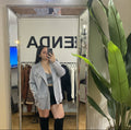 Chaqueta Oversize Gamuza