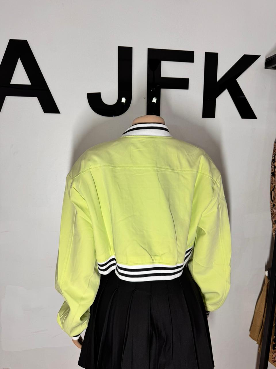 Chaqueta Bomber Verde Limon