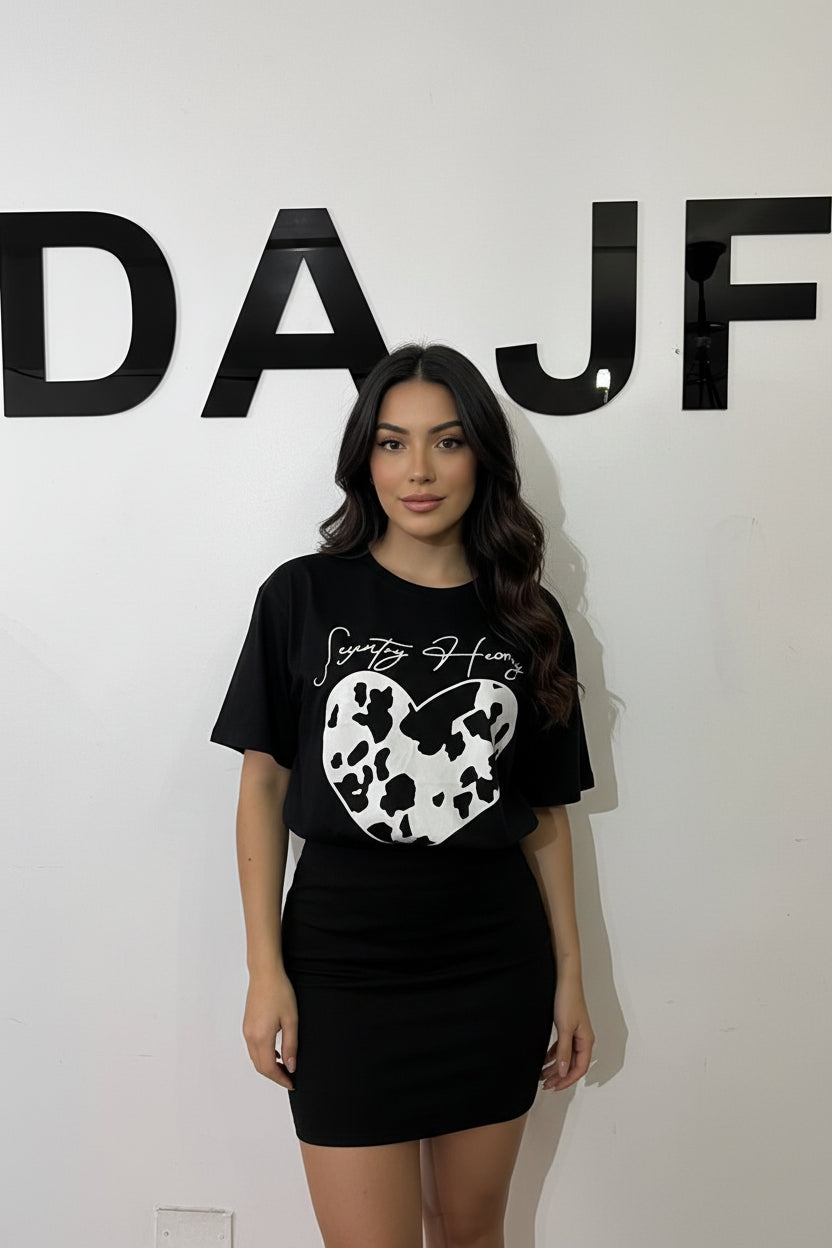 Polera corazón Vaca