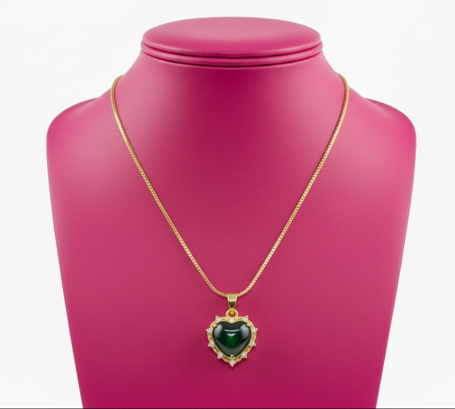 Collar Corazón Jade