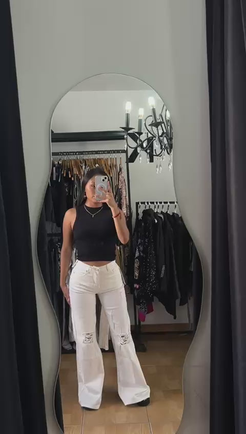 Jeans Blanco Destroy